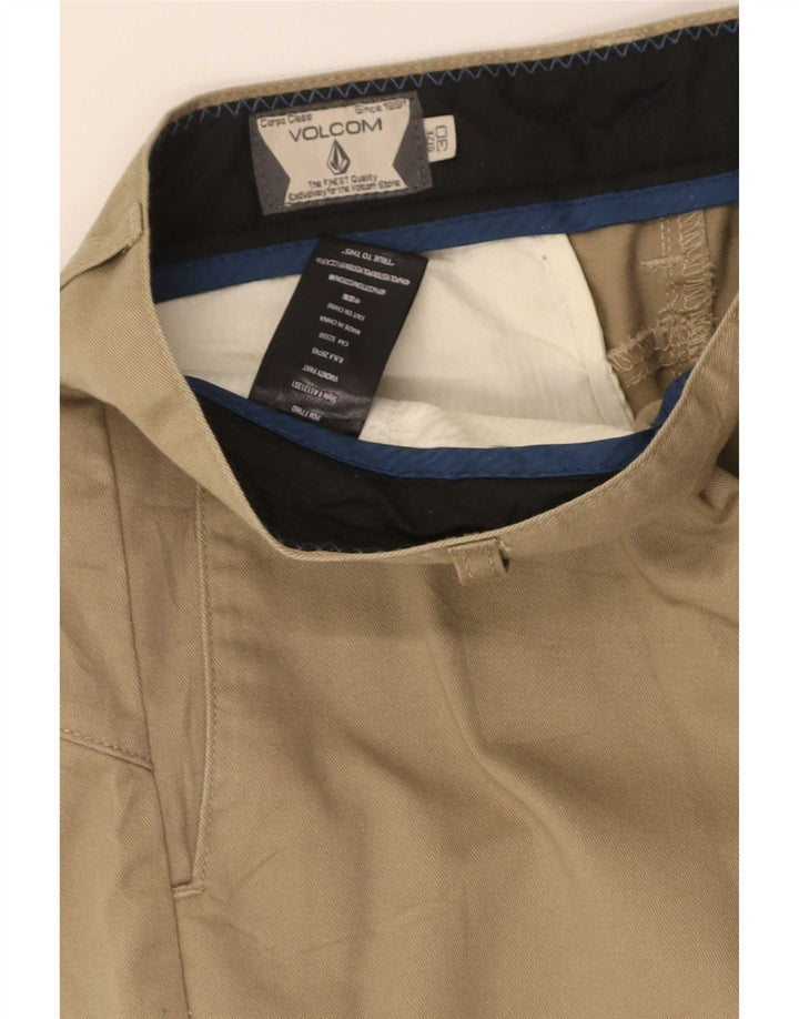 Męskie proste spodnie chino Volcom W30 L27 beżowa bawełna