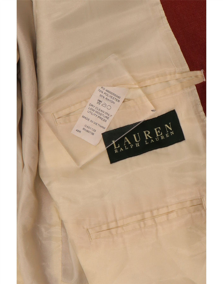 Męska marynarka zapinana na 2 guziki Ralph Lauren UK 48 3XL Czerwony poliester
