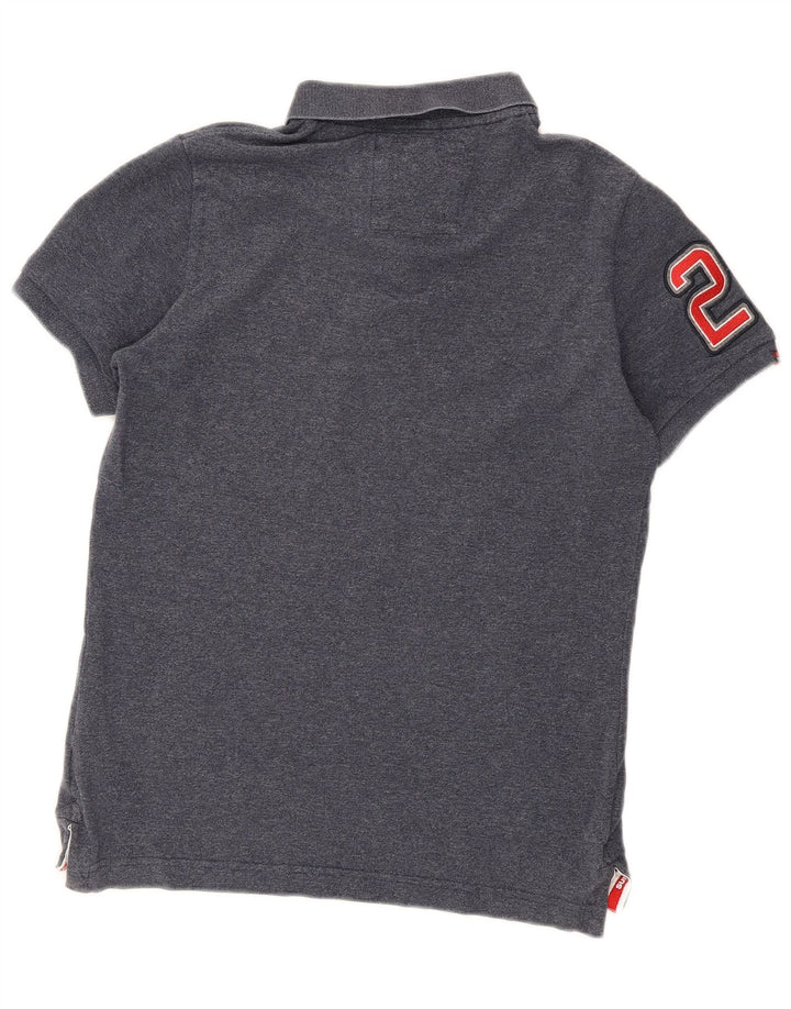 Męska koszulka polo Superdry z grafiką, duża, granatowa, bawełniana