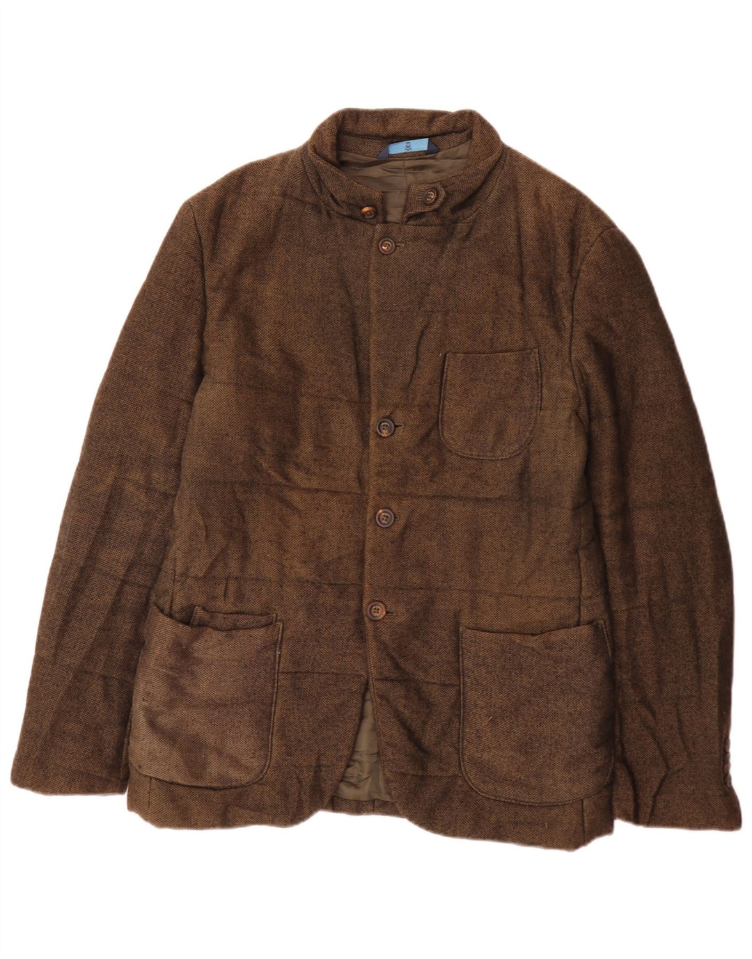 Męska ocieplana kurtka Massimo Dutti EU 48 Średniobrązowa bawełniana w plamki