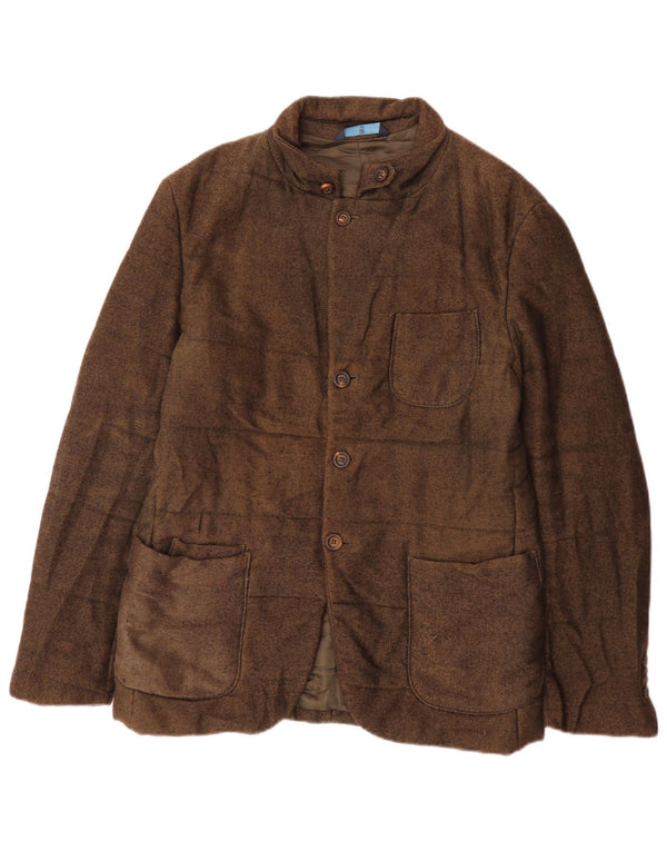 Męska ocieplana kurtka Massimo Dutti EU 48 Średniobrązowa bawełniana w plamki