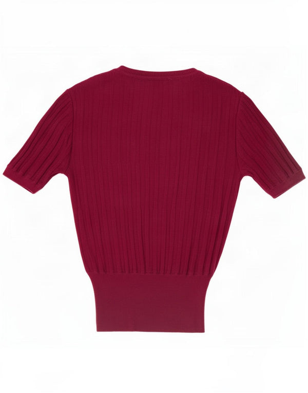 Marks & Spencer Damski sweter z dekoltem w łódkę, UK 10, mały fioletowy