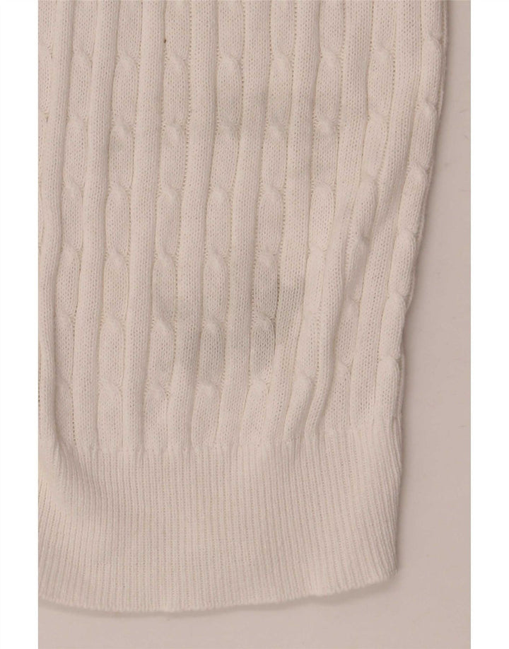 Sweter damski Zara UK 12, średni, biały, bawełniany