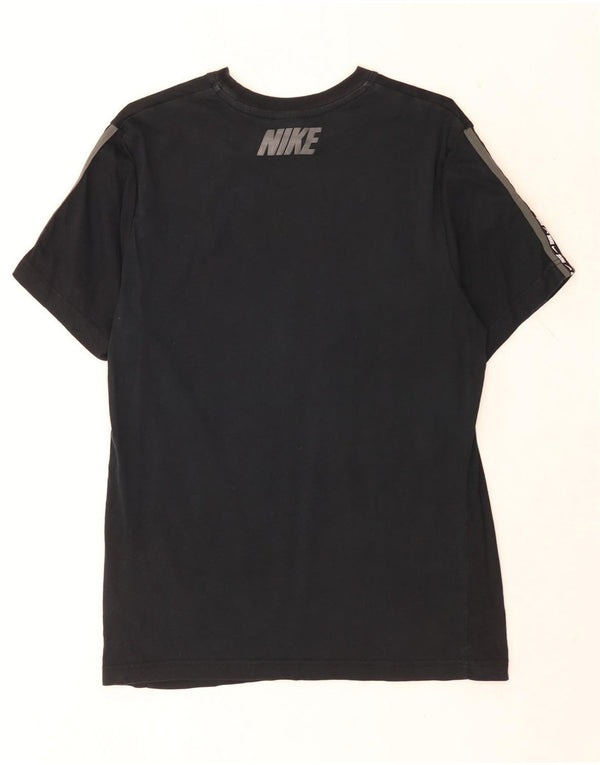 Męski T-shirt z grafiką Nike, średni czarny, bawełniany