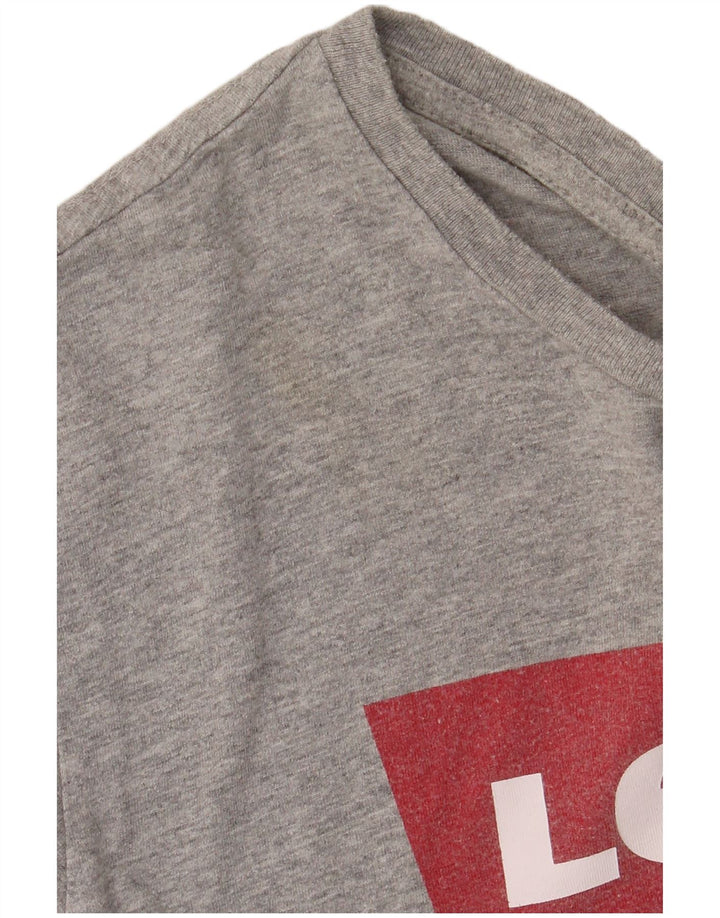 Męska koszulka z grafiką Levi's, średnia szara bawełna
