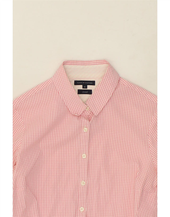 TOMMY HILFIGER Womens Shirt US 6 Medium Pink Gingham Cotton Vintage Tommy Hilfiger and Second-Hand Tommy Hilfiger from Messina Hembry 
