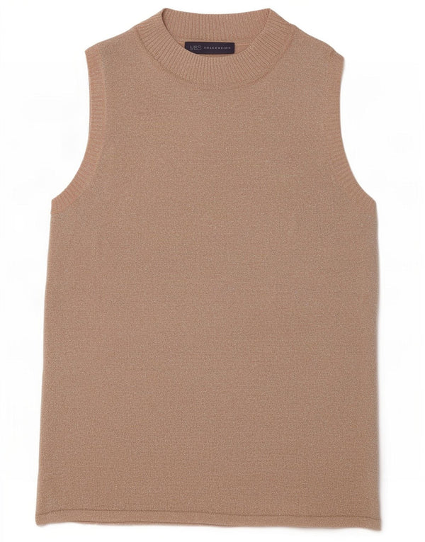 Marks & Spencer Womens Vest Top UK 12 Medium Beige Viscose
