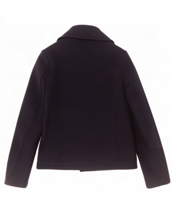 Płaszcz damski Fat Face Pea Coat UK 10 Small, granatowy, wełniany