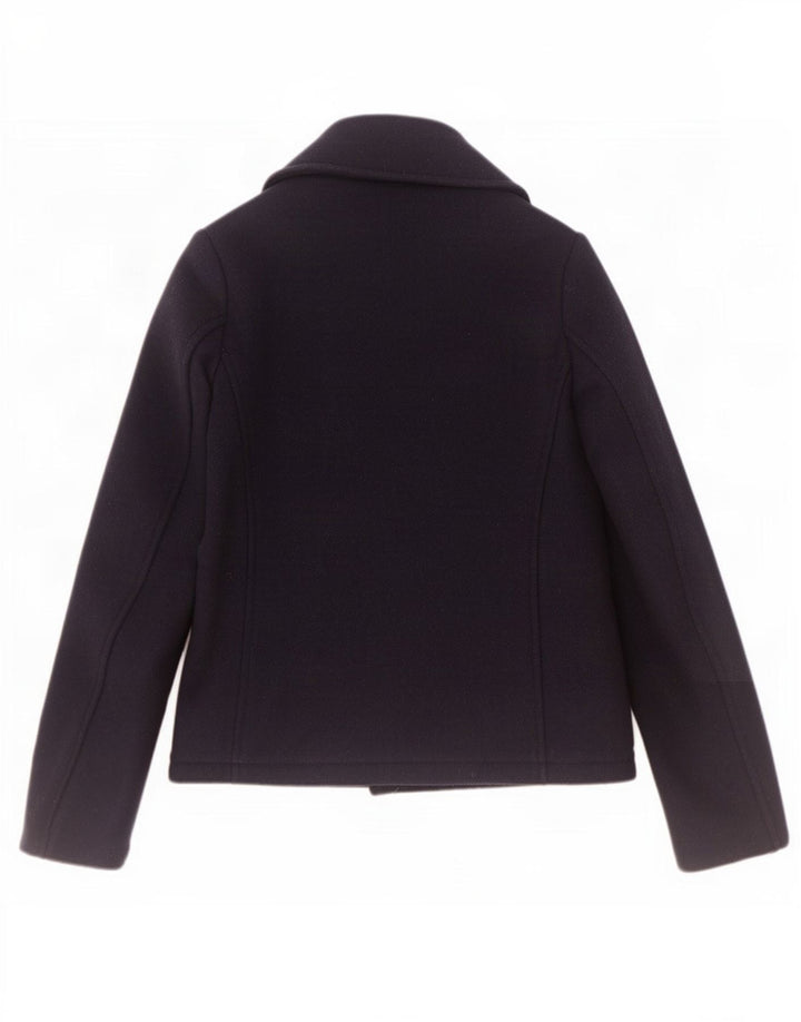 Płaszcz damski Fat Face Pea Coat UK 10 Small, granatowy, wełniany