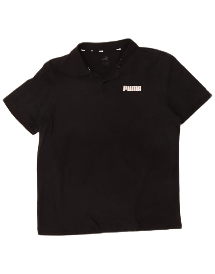 Męska koszulka polo PUMA, duża, czarna, bawełniana