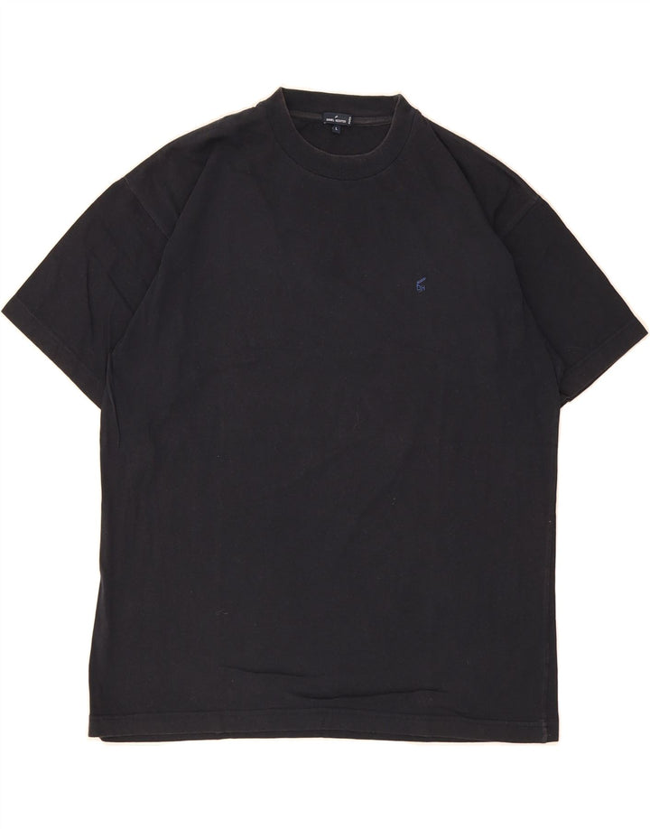 DANIEL HECHTER Mens T-Shirt Top Large Navy Blue Cotton Vintage Daniel Hechter and Second-Hand Daniel Hechter from Messina Hembry 