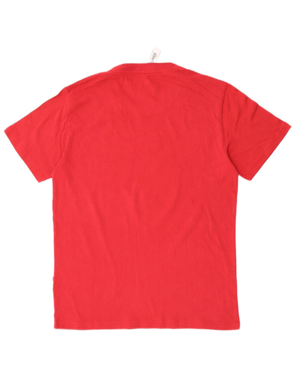 Męski T-shirt z grafiką Sun68, duży, czerwony, bawełniany