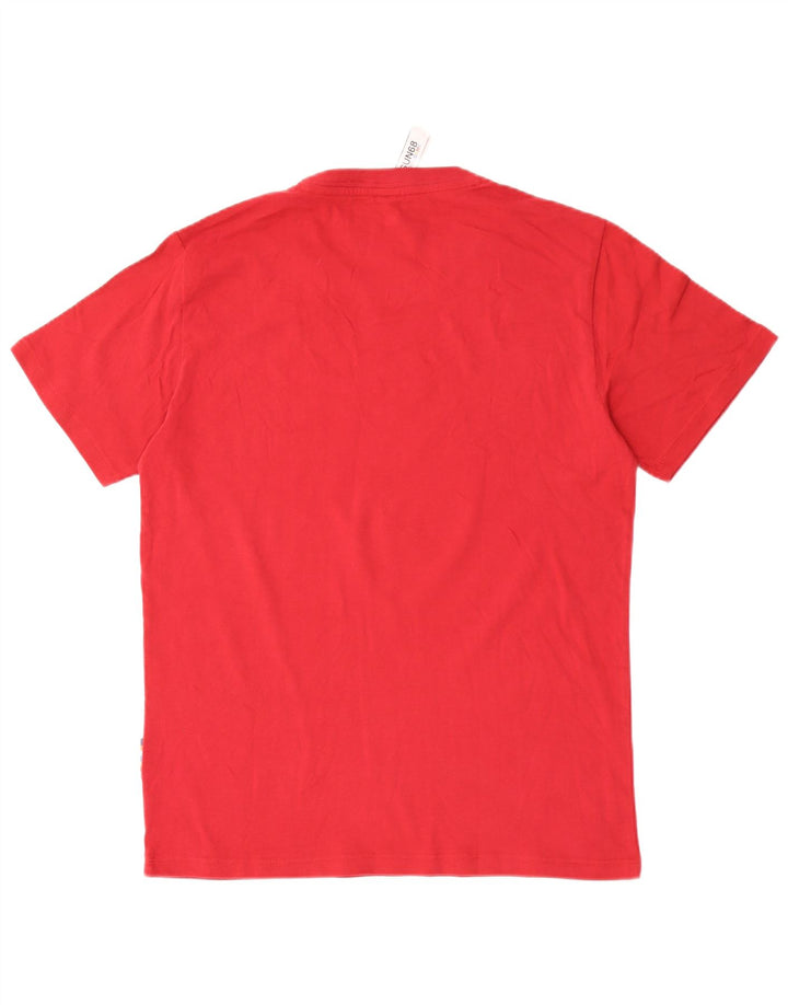 Męski T-shirt z grafiką Sun68, duży, czerwony, bawełniany