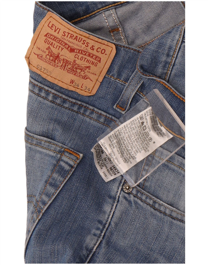 Męskie proste dżinsy Levi's W34 L28 Niebieskie bawełniane