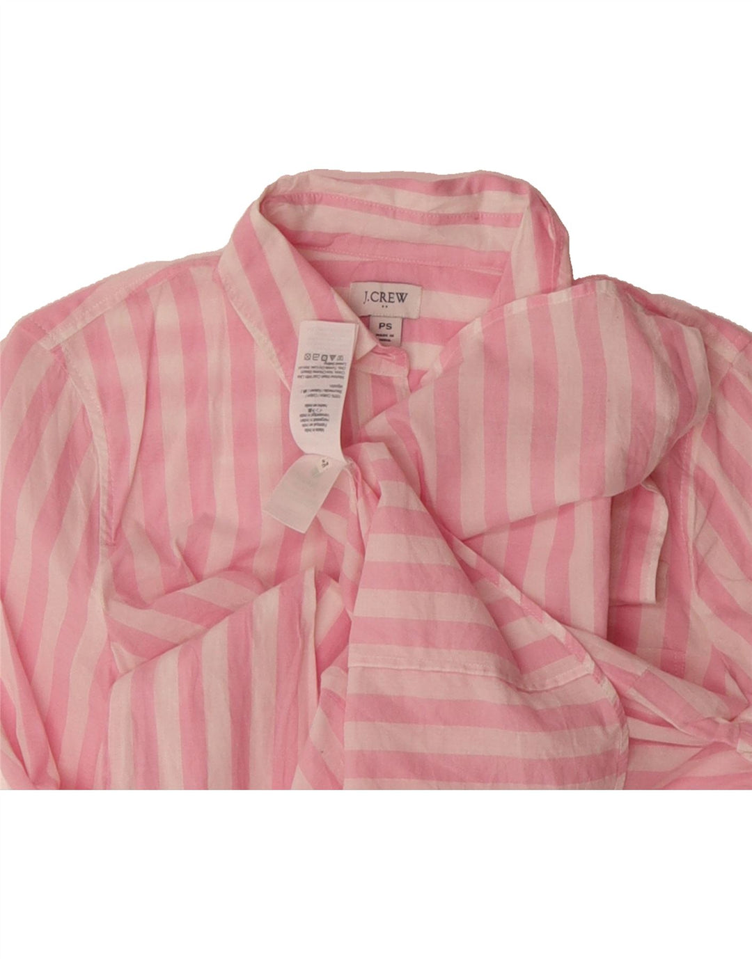 J. CREW Womens Shirt UK 10 Small Pink Striped Cotton Vintage J. Crew and Second-Hand J. Crew from Messina Hembry 
