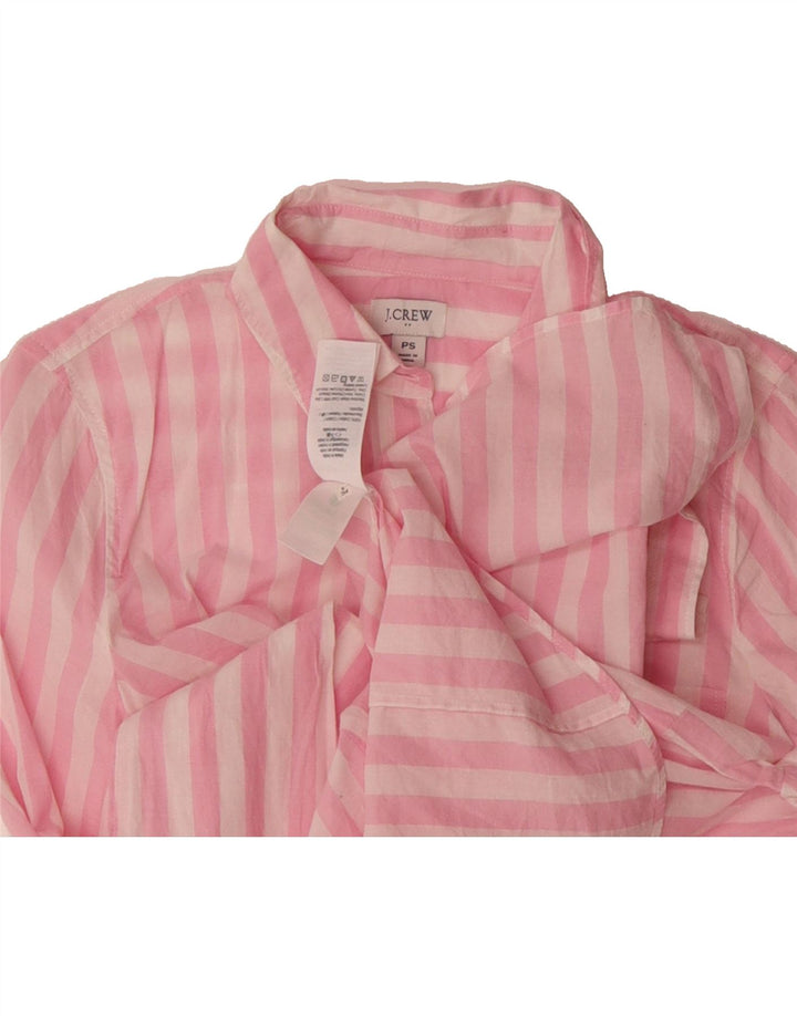 J. CREW Womens Shirt UK 10 Small Pink Striped Cotton Vintage J. Crew and Second-Hand J. Crew from Messina Hembry 