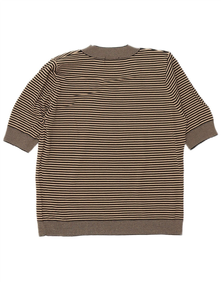 T-shirt damski Marks & Spencer Top UK 14, średni czarny, wiskoza w prążki