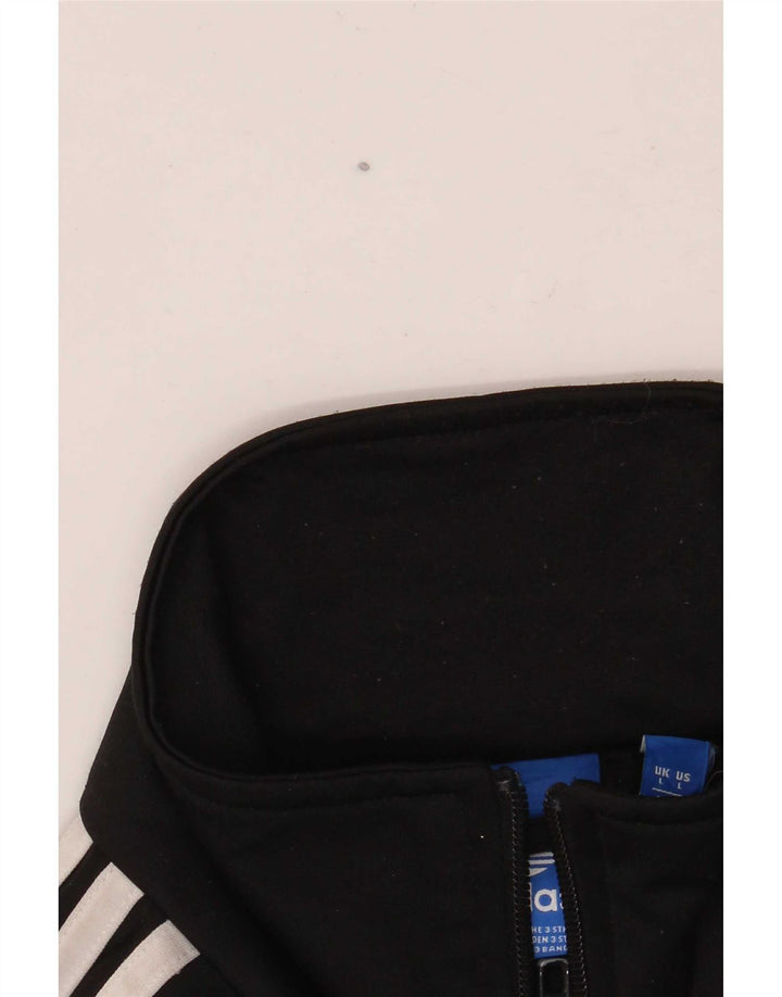 Adidas Męska bluza dresowa, duża, czarna, poliestrowa
