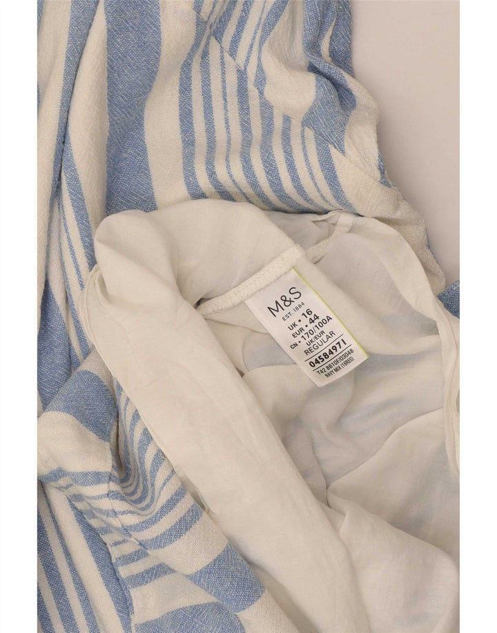 Marks & Spencer Damska sukienka podstawowa bez rękawów UK 16, duże niebieskie paski