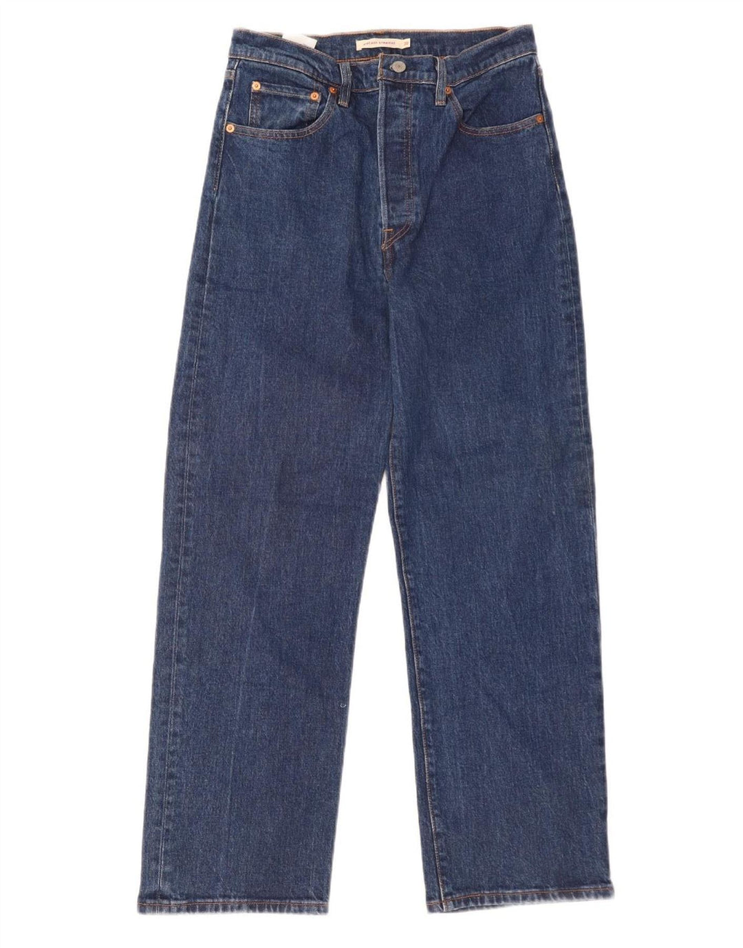 Damskie jeansy LEVI'S Ribcage Straight W30 L29 Niebieskie bawełniane