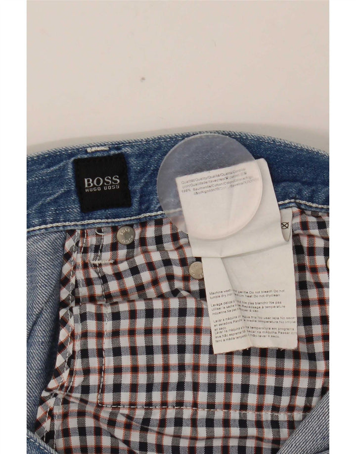 Męskie proste dżinsy Hugo Boss W38 L34 Niebieskie bawełniane