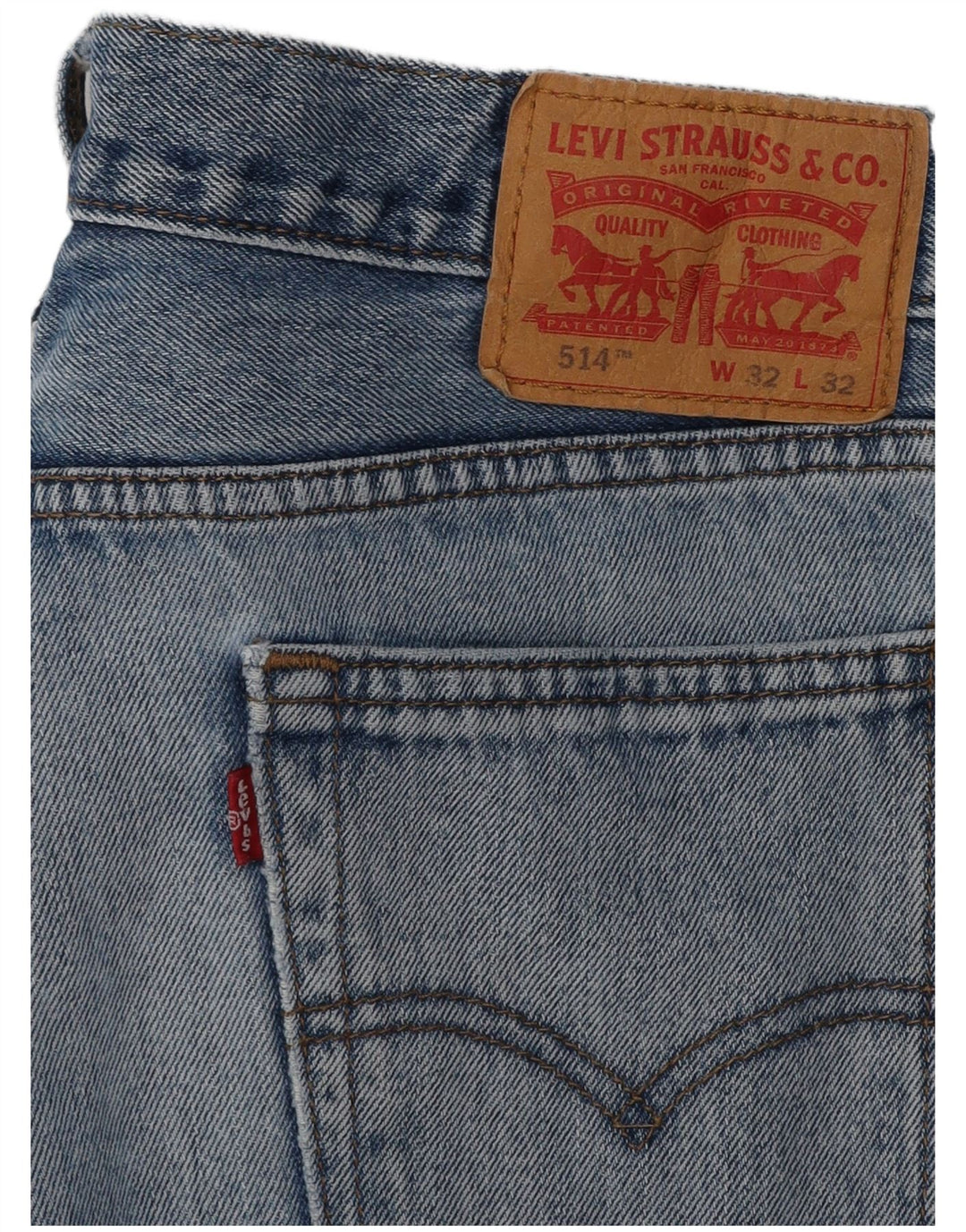 Męskie jeansy LEVI'S 514 Straight W32 L32 Niebieskie bawełniane