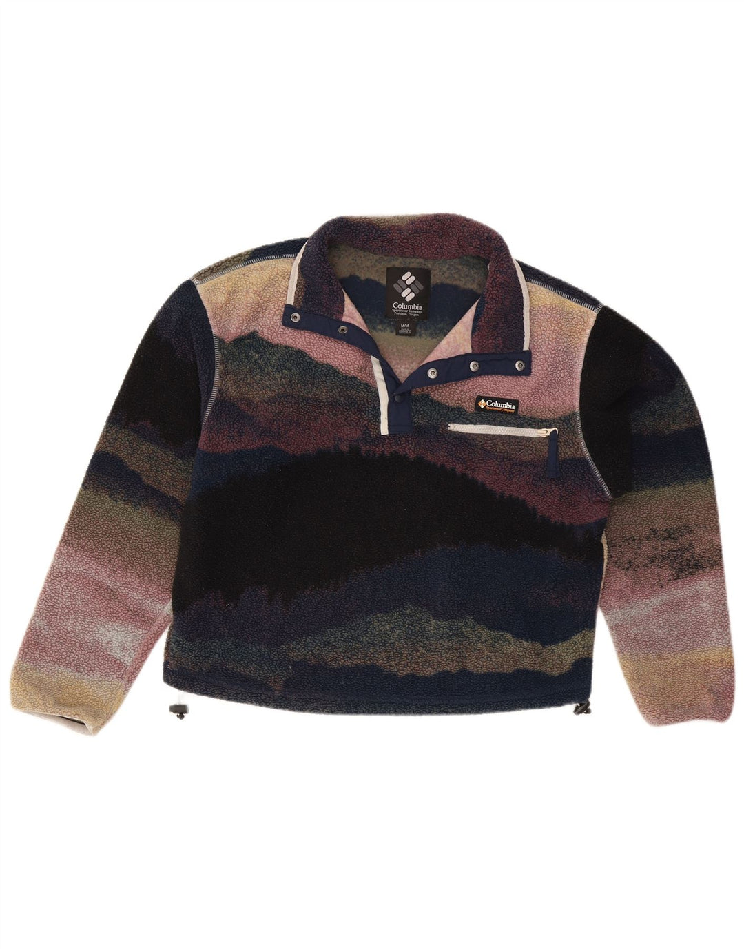 Damski sweter oversize z polaru Columbia UK 14, średni, wielokolorowy