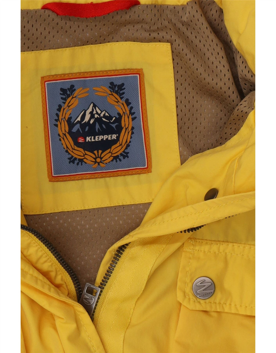 Damska kurtka przeciwdeszczowa z kapturem KLEPPER UK 16, duża, żółta