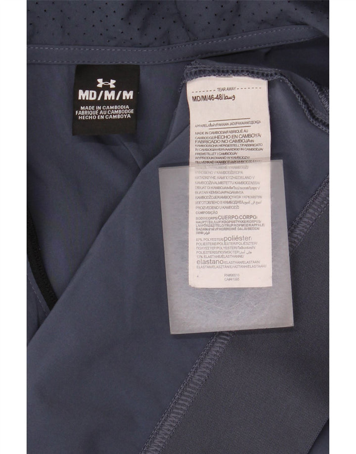 Męski sweter z kapturem i zamkiem Under Armour, średni granatowy poliester