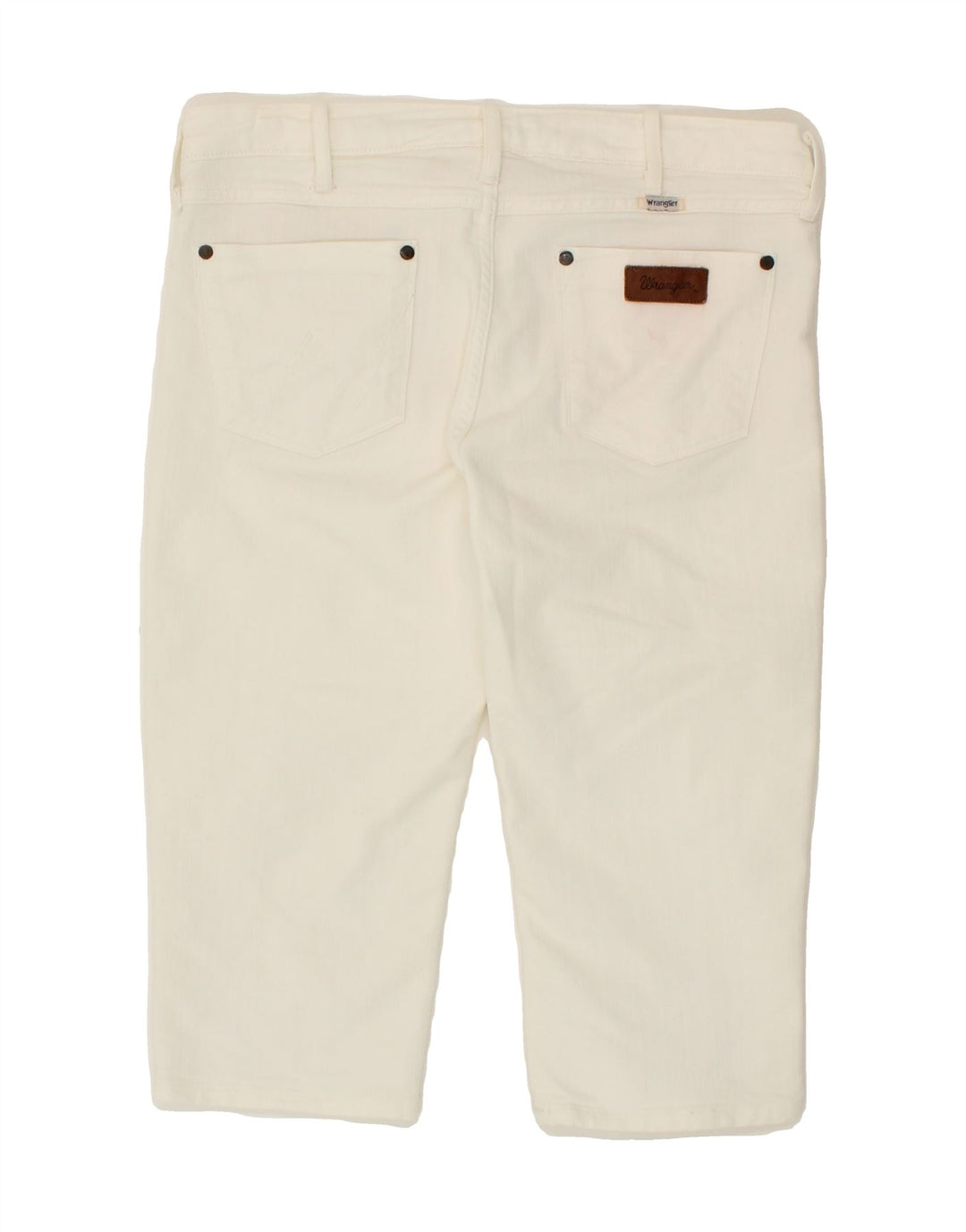 WRANGLER Womens Elle Bermuda Denim Shorts W31 Medium  White Cotton Vintage Wrangler and Second-Hand Wrangler from Messina Hembry 