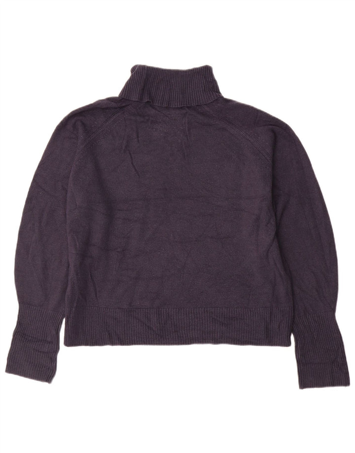 Marks & Spencer Damski sweter z golfem UK 16, duży, granatowy