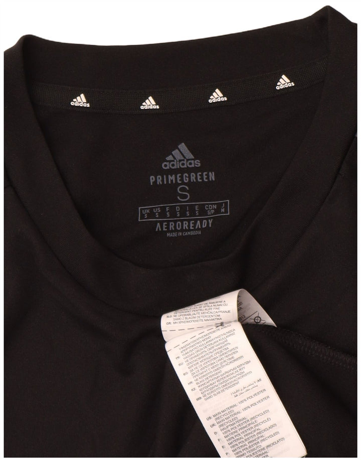 Męska koszulka z grafiką Adidas Aeroready Top, mała, czarna, z poliestru