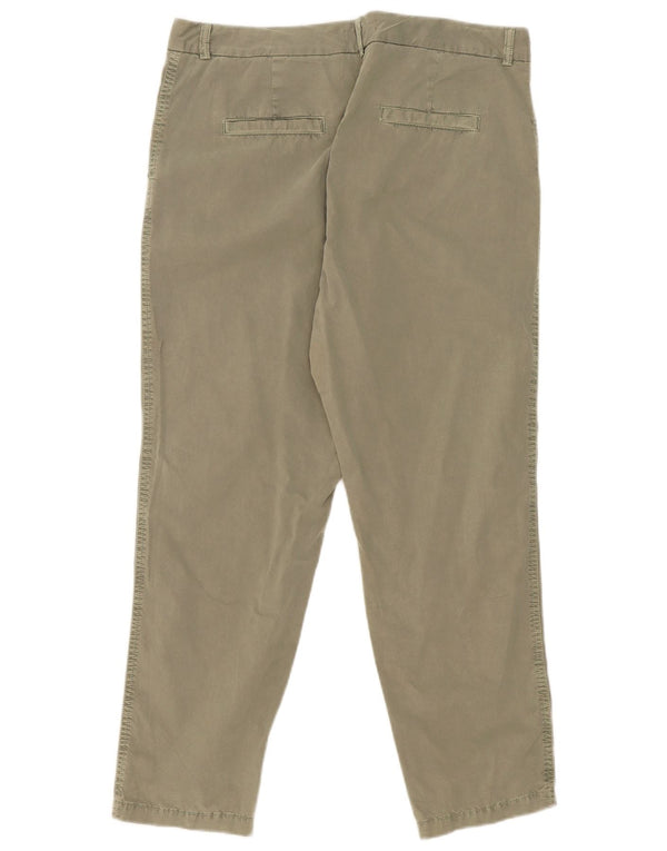 Marks & Spencer Damskie spodnie chino slim UK 16 Large W38 L28 Khaki Cotton