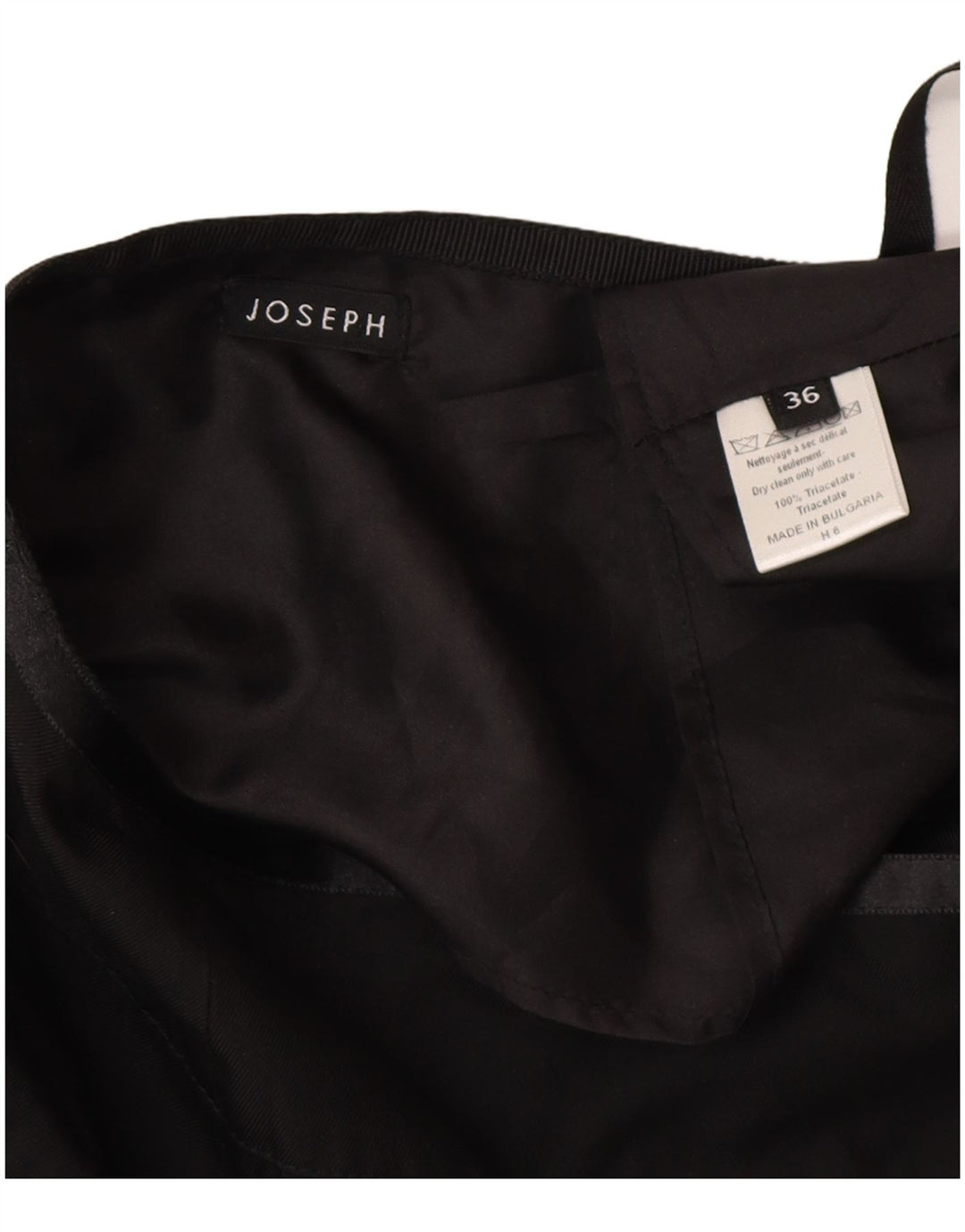 JOSEPH Damska spódnica kopertowa EU 36 Small W26 Czarny Triacetate Classic