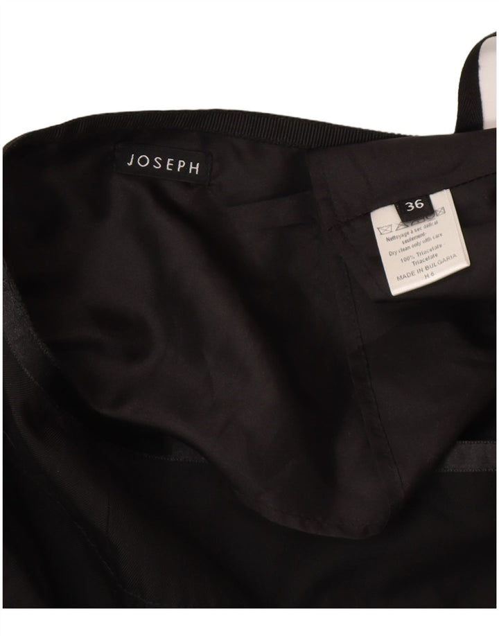 JOSEPH Damska spódnica kopertowa EU 36 Small W26 Czarny Triacetate Classic