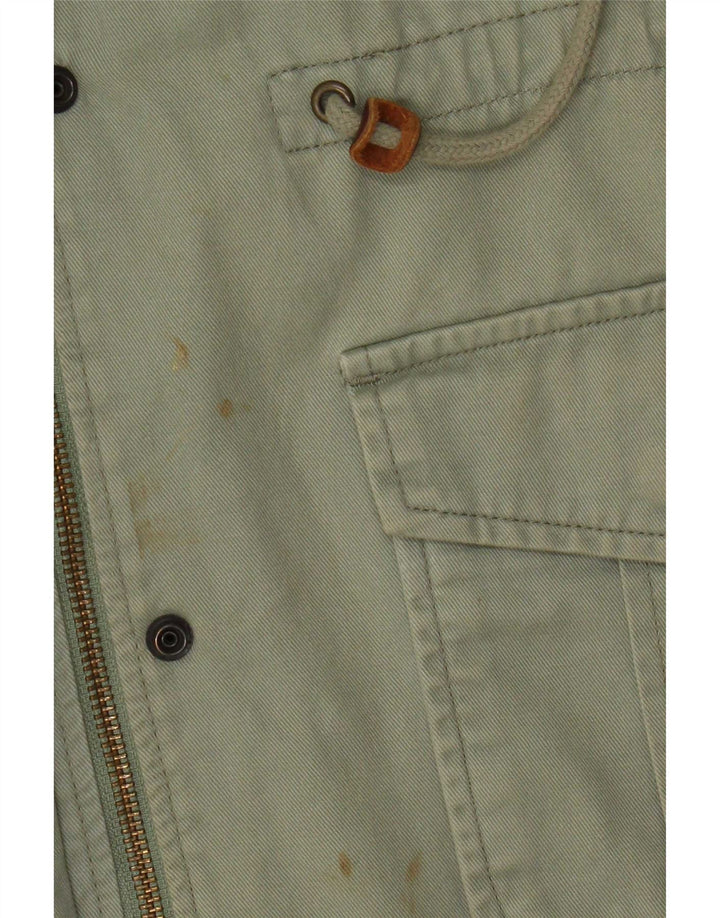 Damska kurtka z kapturem i kapturem Levi's UK 10 Small, zielona bawełna