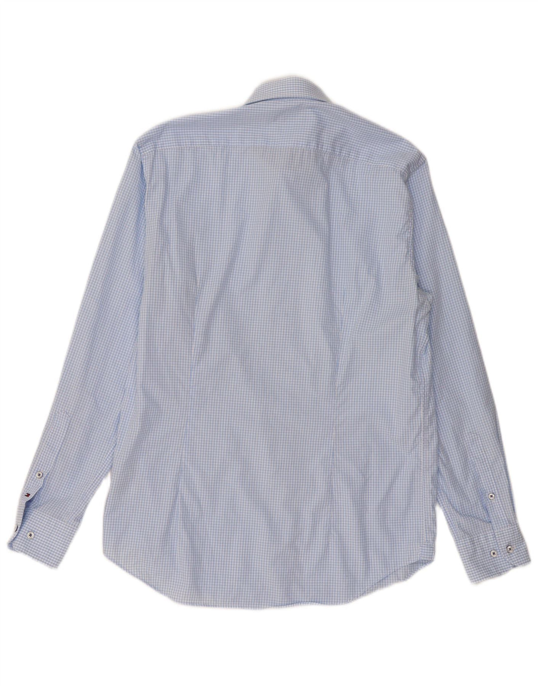 Męska dopasowana koszula Tommy Hilfiger rozmiar 40 15 3/4 średnia niebieska kratka