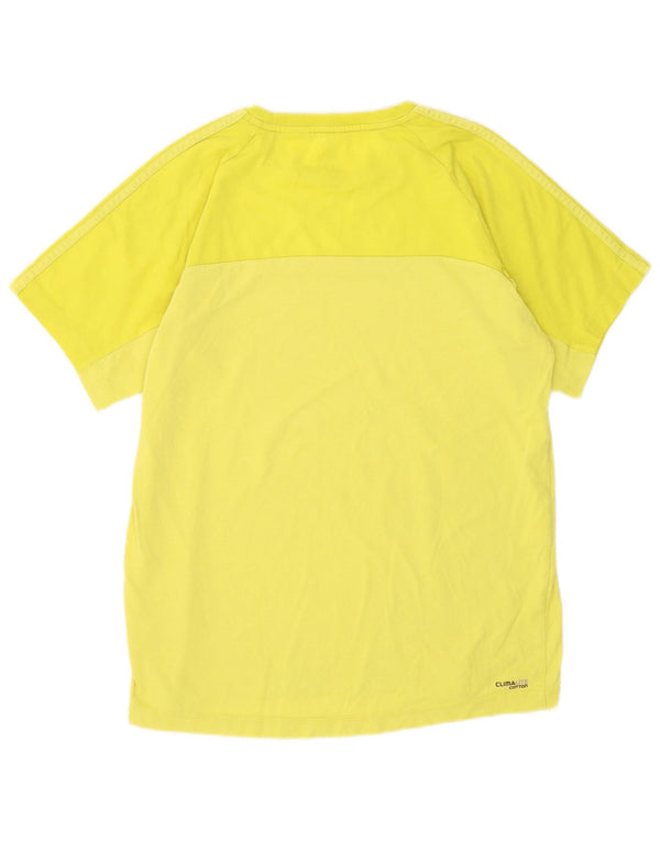 Męska koszulka Adidas Climalite Top, średnia żółta bawełna