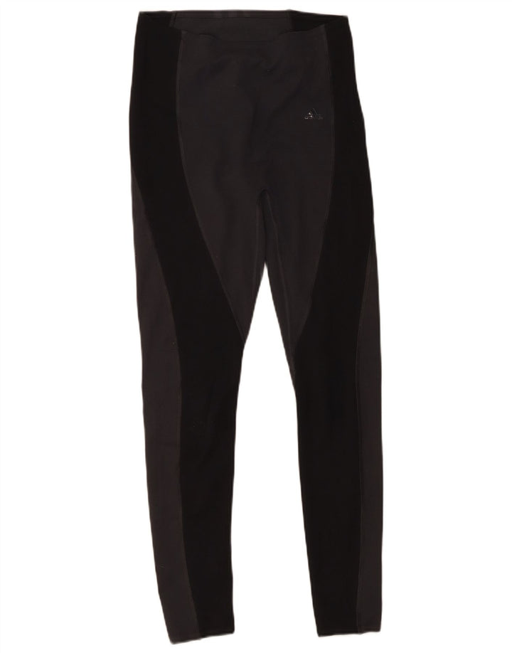 Legginsy damskie Adidas UK 8/10, mały, czarny, poliester z blokami kolorów