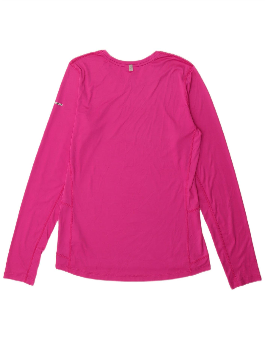 Damska koszulka Nike Dri Fit z długim rękawem, UK 14, średni różowy poliester