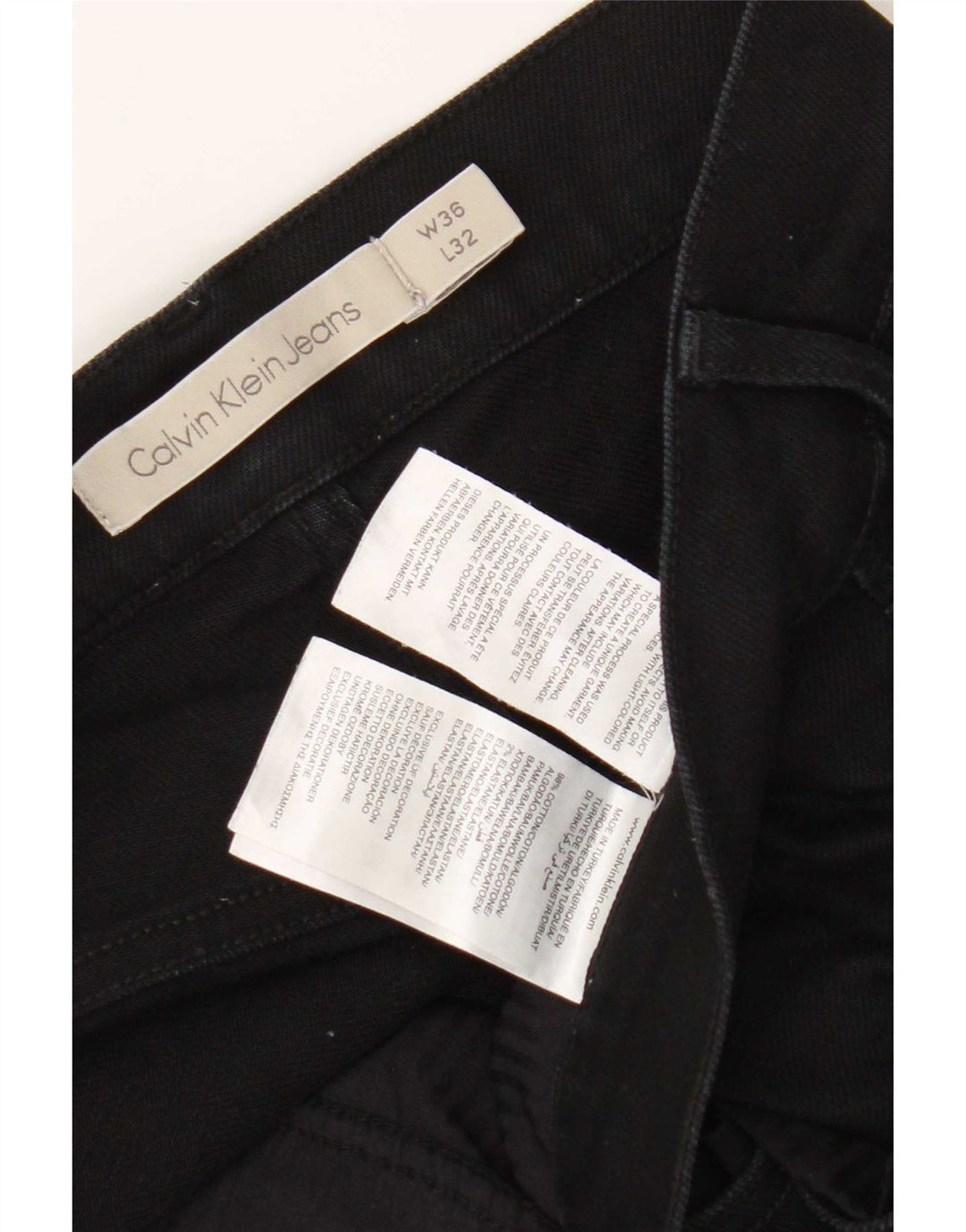 Męskie jeansy Calvin Klein W36 L32 Czarne bawełniane