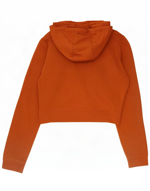 Damska bluza z kapturem Nike Crop Graphic UK 6 XS, brązowa bawełna