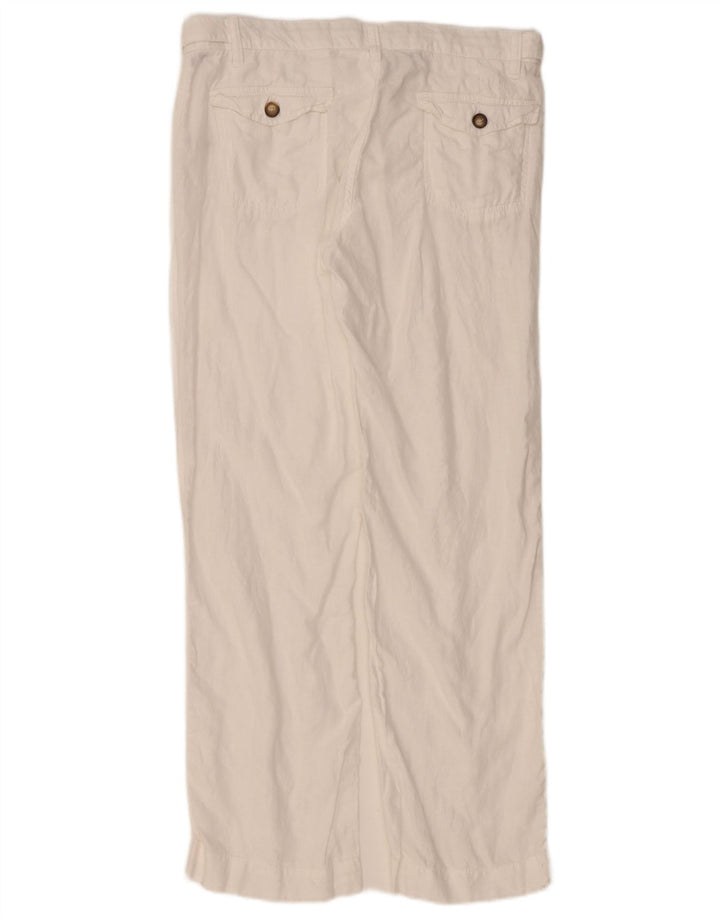 Damskie proste spodnie chino Fat Face UK 12 Medium W34 L31 Biała pościel
