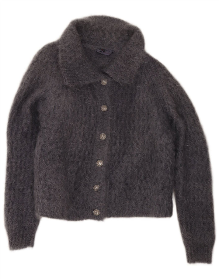 Sweter damski w stylu vintage, UK 14, duży, szary