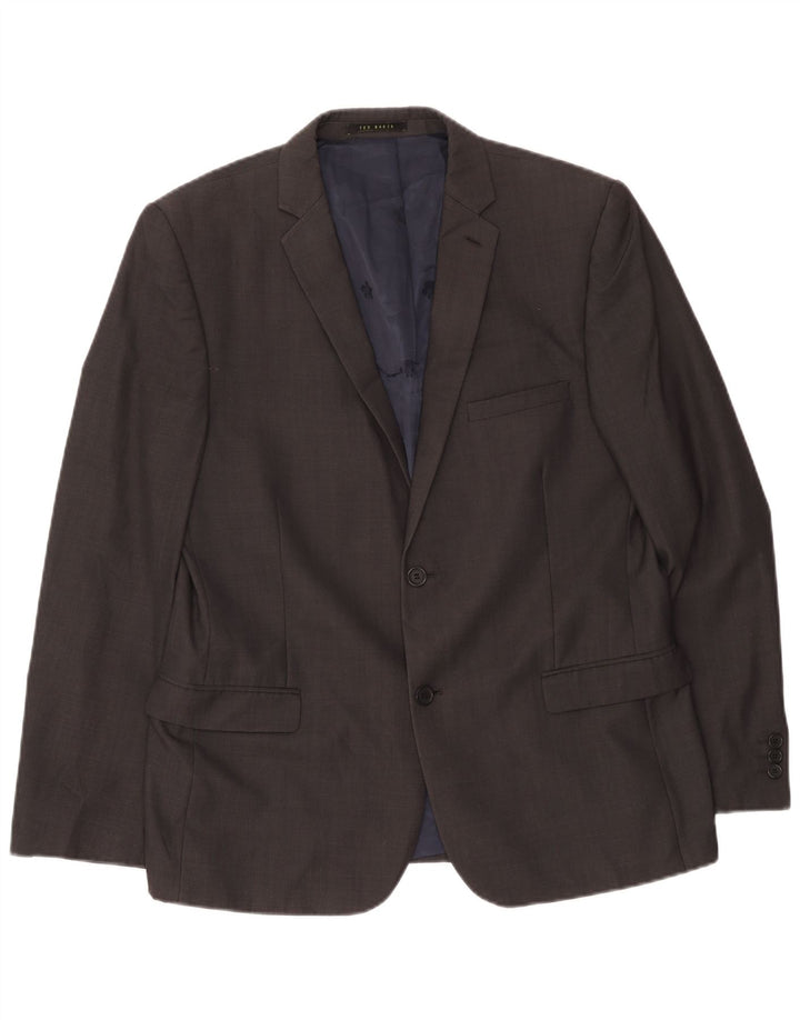 Męska marynarka zapinana na 2 guziki Ted Baker UK 42 XL, szara wełna