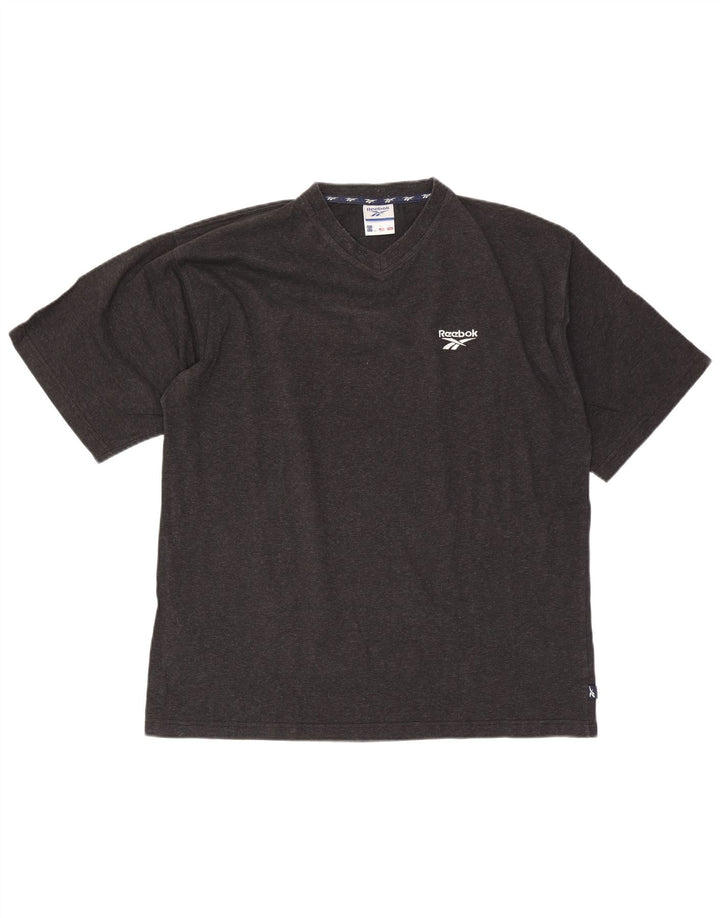 Reebok Mens T-Shirt Top Large Grey Cotton