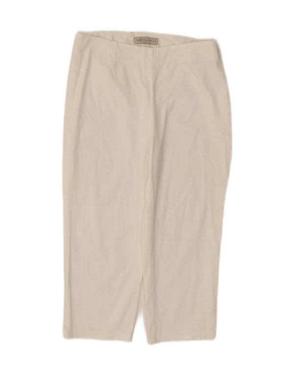 Spodnie damskie Capri Marks & Spencer UK 10 Small W28 L20 Biała bawełna