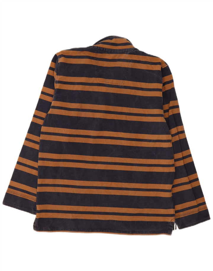 Crew Clothing Męska bluza z zamkiem błyskawicznym i średnim granatem w paski
