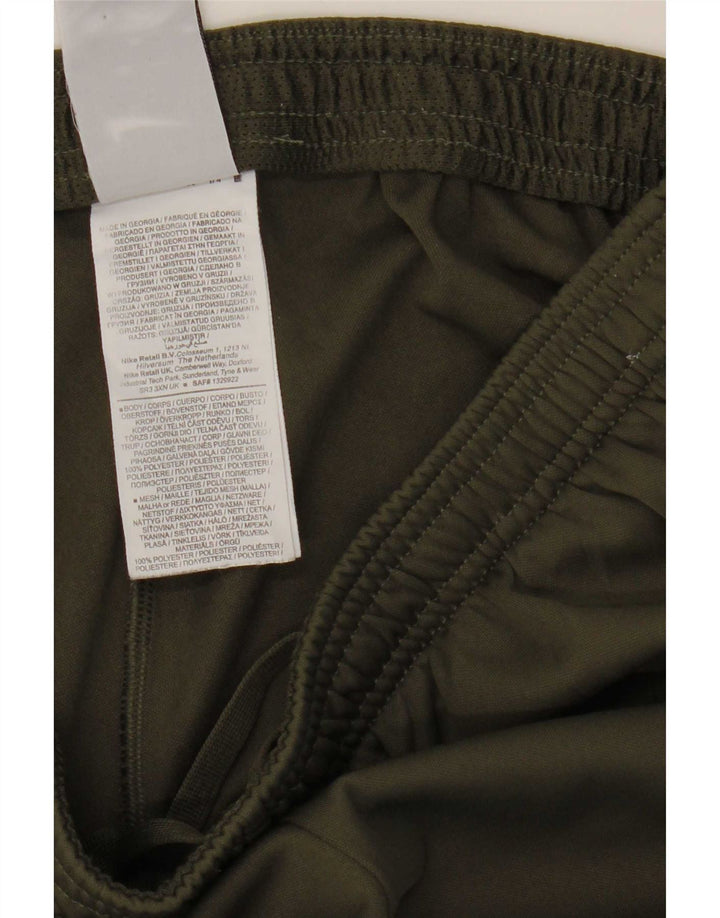 Damskie spodnie dresowe Nike UK 14, średni khaki, poliester z blokami kolorów