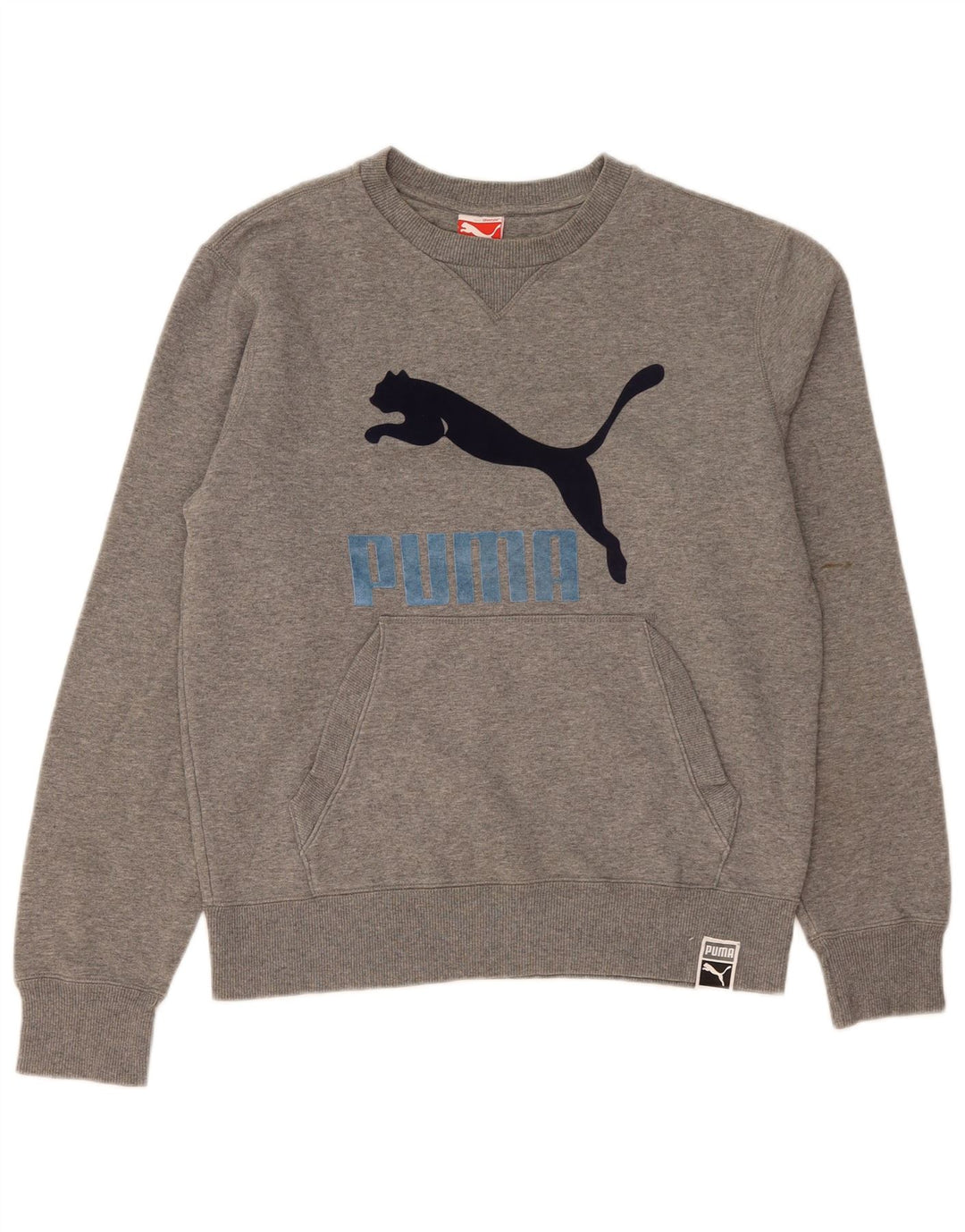 Męska bluza z grafiką Puma, średnioszara, nakrapiana